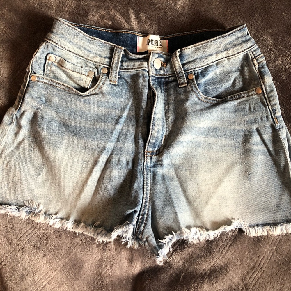 PINK jean shorts